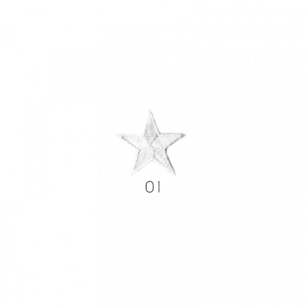 Ecusson thermocollant étoile blanc 3cm - Photo n°1