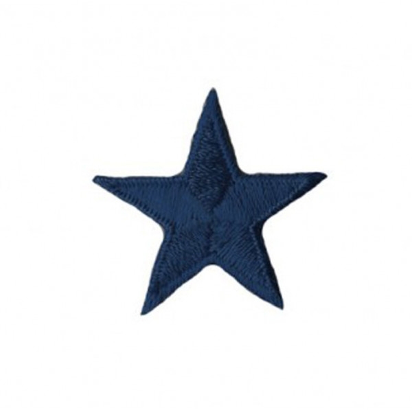 Ecusson thermocollant étoile bleu 3cm - Photo n°1