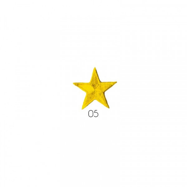 Ecusson thermocollant étoile jaune 3cm - Photo n°1