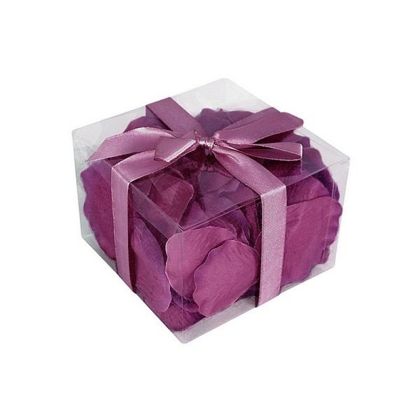 Lot de 100 Pétales de Rose couleur Prune, en tissu, 5,5 x 3,5 cm - Photo n°1
