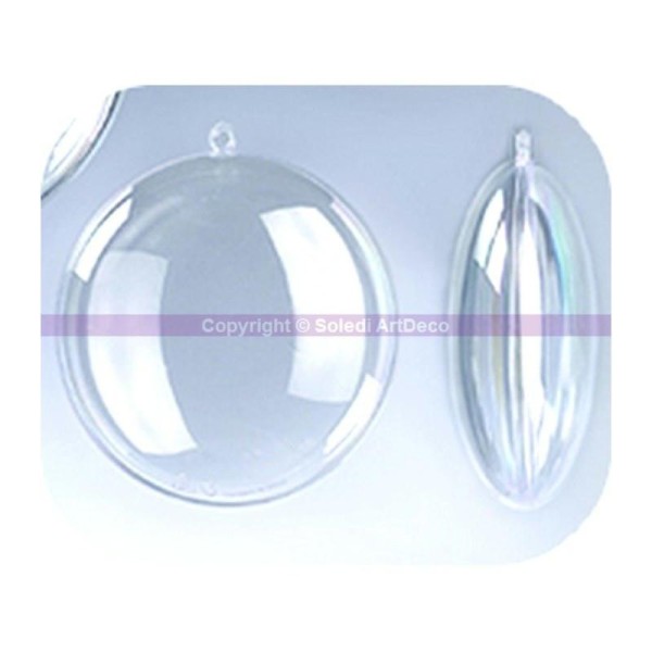 Médaillon en plastique transparent pour contact alimentaire, 7 cm - Photo n°1