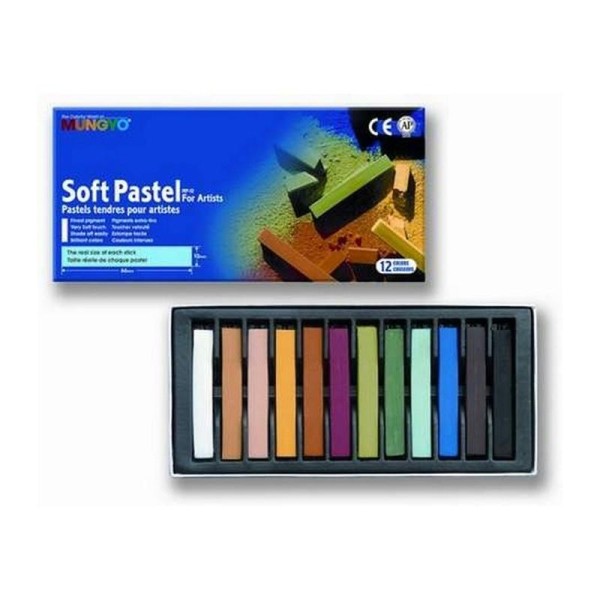 Pastels tendres Pigments extra-fins pour artistes, lot de 12 couleurs - Photo n°1