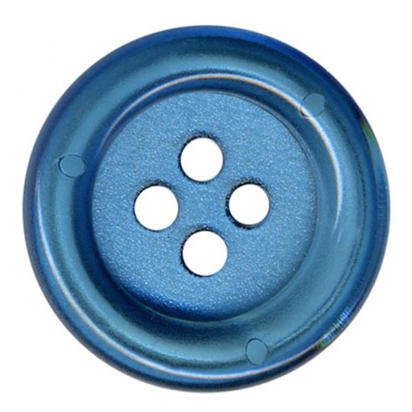 Lot de 6 boutons Clown transparent couleur Bleu - Photo n°1
