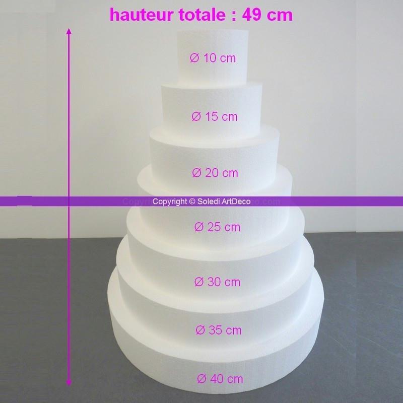Amosfun 30 cm Cône en Mousse Polystyrène Support Présentoir à Macarons pour Bricolage Artisanat Ornements Décoration de Mariage 