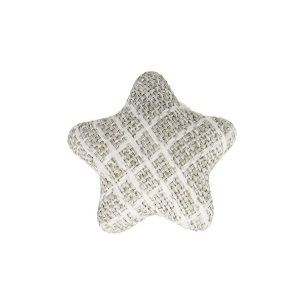 Bouton étoile tissus 24mm gris - Photo n°1