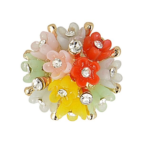 Bouton bouquet strass 20mm - Photo n°1
