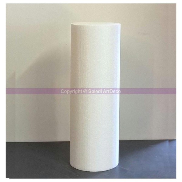 Cylindre en polystyrène  15 x 40 cm, Polystyrène densité Pro, 28 kg/ m3 - Photo n°1
