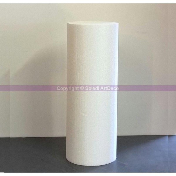 Cylindre en polystyrène  20 x 40 cm, Polystyrène densité Pro, 28 kg/ m3 - Photo n°1
