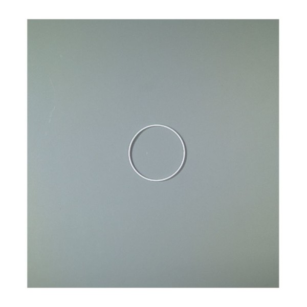 Cercle métallique blanc diam. 12 cm pour abat-jour, Anneau pour attrape rêves - Photo n°1