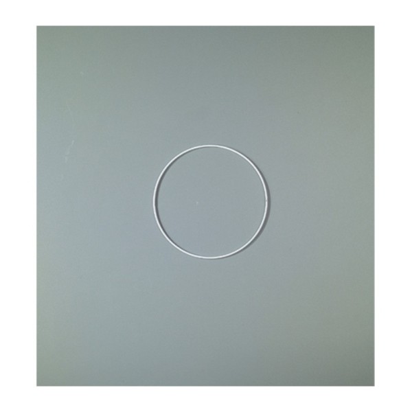 Cercle métallique blanc  diam. 18 cm pour abat-jour, Anneau diamètre 18 cm pour attrape rêves - Photo n°1