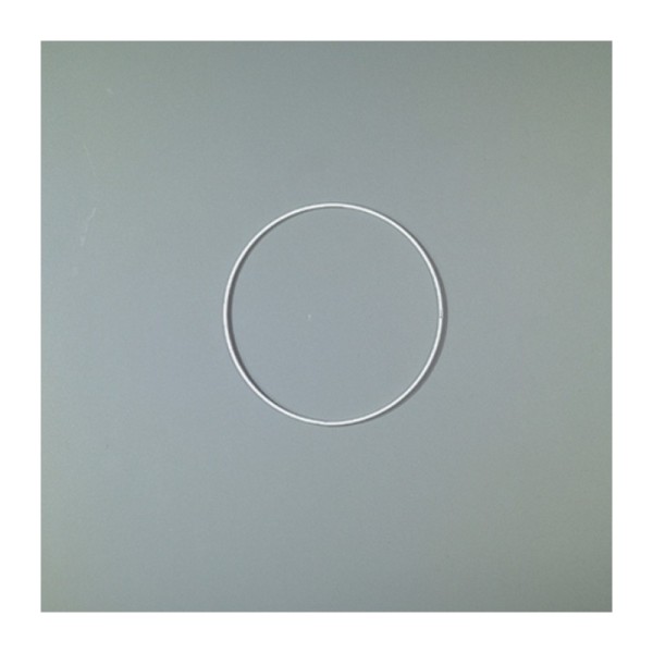 Cercle métallique blanc diam. 25 cm pour abat-jour, Anneau pour attrape rêves - Photo n°1