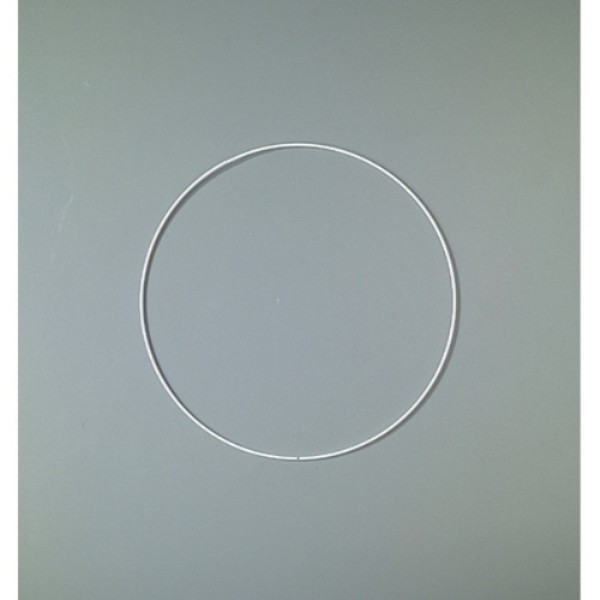 Cercle métallique blanc diam. 30 cm pour abat-jour, Anneau pour attrape rêves - Photo n°2