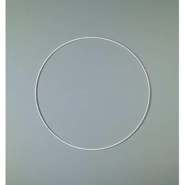 Cercle métallique blanc diam. 35 cm pour abat-jour, Anneau pour attrape rêves - Photo n°2