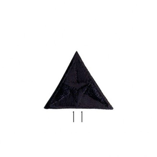 Lot de 3 écussons thermocollants mouche triangle brodé marine 2x2cm - Photo n°1