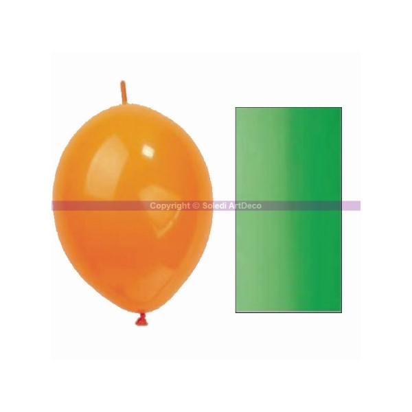 Ballon de baudruche connecteur Vert, 30 cm, lot de 10 pièces - Photo n°1