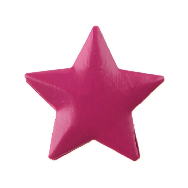 Pince décorative étoile fuschia x4 - Photo n°1