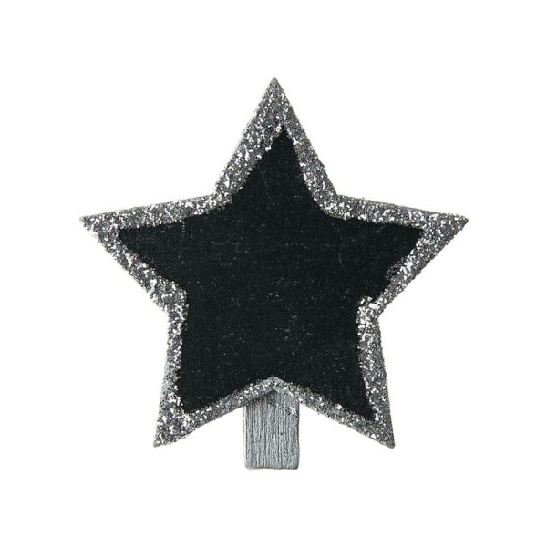 Marque place étoile pailletée argent x4 - Photo n°1