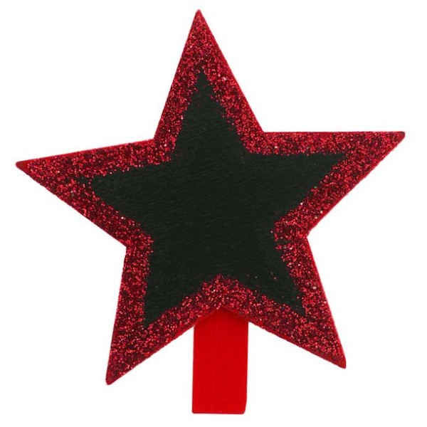 Marque place étoile pailletée rouge x4 - Photo n°1