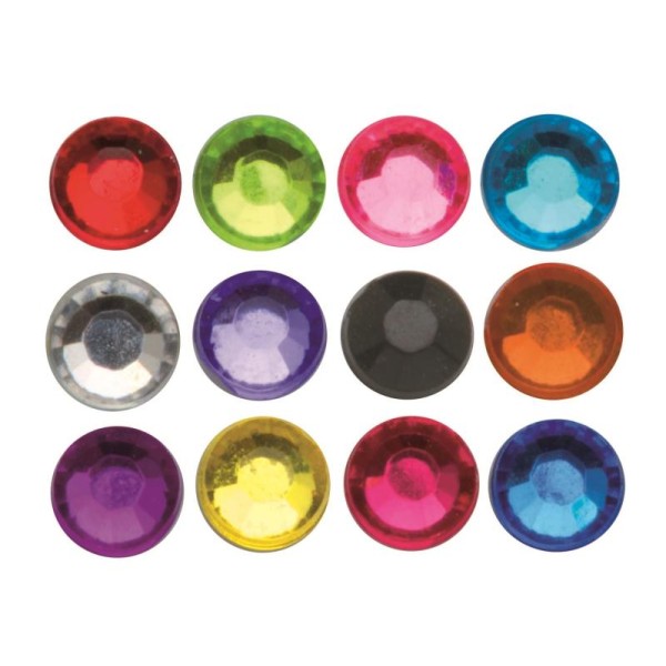 Stickers diamants ronds multicolores - Glorex - 120 pcs - Photo n°1