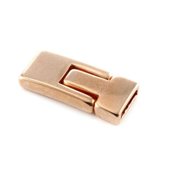 1 Fermoir  magnétiques en métal argenté rose gold (doré rosé) 30x13 rectangle  attache aimanté - Photo n°1
