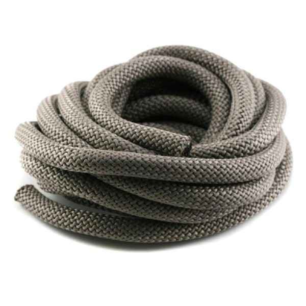 1 M (mètre)  de corde escalade Glitter ronde 10mm gris taupe  en coton grosse épais pour collier - Photo n°1