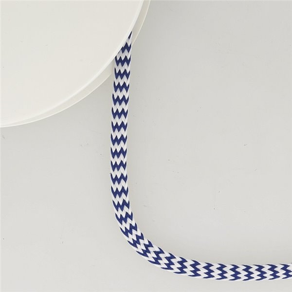 Bobine 25m tresse zigzag 8mm Bleu Marine - Photo n°1