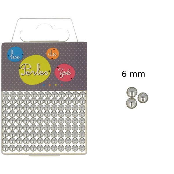 Perles rondes argent 6mm en boite de 20g - Photo n°1