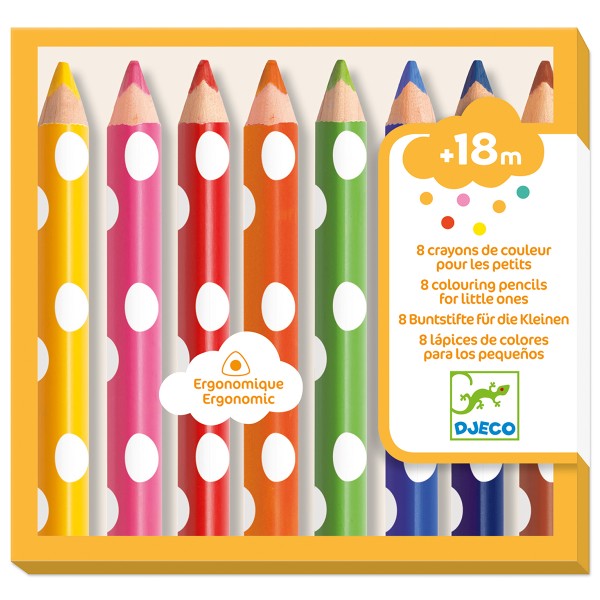 Crayons de couleur pour les petits - Couleurs assorties - 8 pcs - Photo n°1