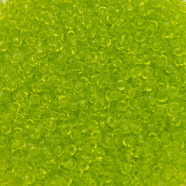 10 G (+/- 875 perles) rocaille miyuki 11/0 n°143 F light olivine transparent mat (vert clair) - Photo n°1