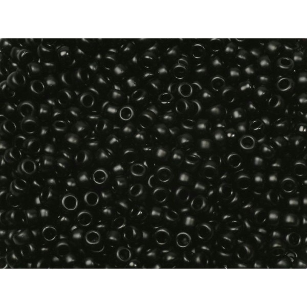 10 G (+/- 875 perles) rocaille miyuki 11/0 n°401  noir mat - Photo n°1