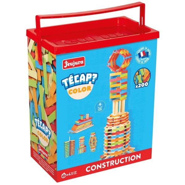 Jeu de construction en bois - Tecap Color - 200 pcs - Photo n°2