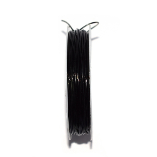 Bobine fil élastique noir 0,8 mm x10 m - Photo n°1
