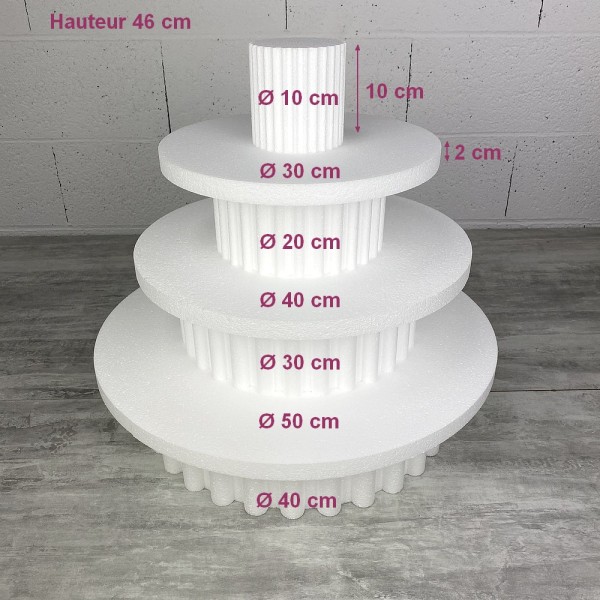 Présentoir gâteau sur pied Ø 35 cm, hauteur 19 cm