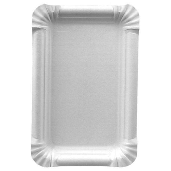 Assiette en carton ''pure'' rectangulaire, blanc, 250 pièces - Photo n°1