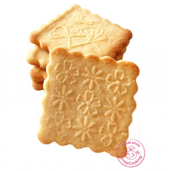 Tampon pour biscuits bois déco + emporte-pièce - Flower - 2 pcs - Photo n°3