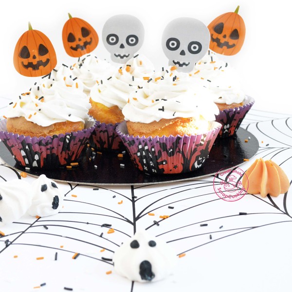 Caissettes + Cake Topper - Halloween - 48 pcs - Photo n°4