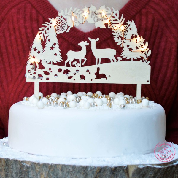 Cake Topper à Led - Forêt enchantée - 17 x 15 cm - Décorations gâteau  diverses - Creavea
