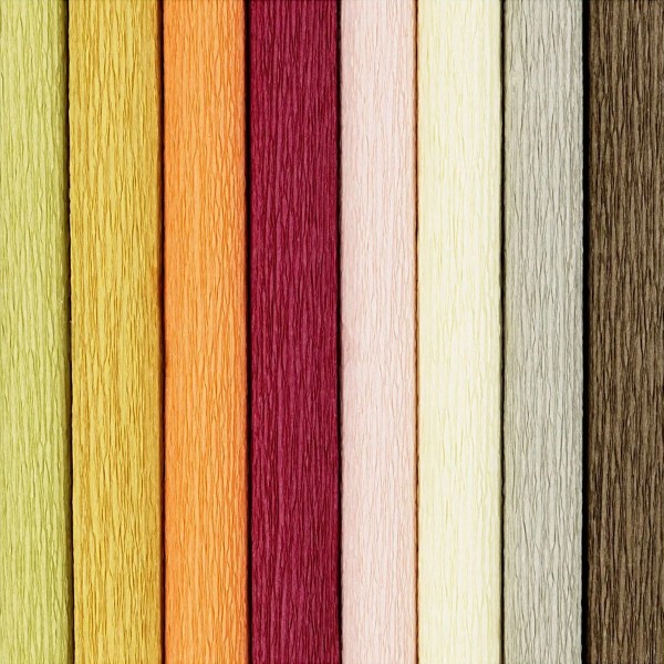Assortiment de papier crépon - Couleurs pastel automnales - 25 x 60 cm - 8 rouleaux - Photo n°3