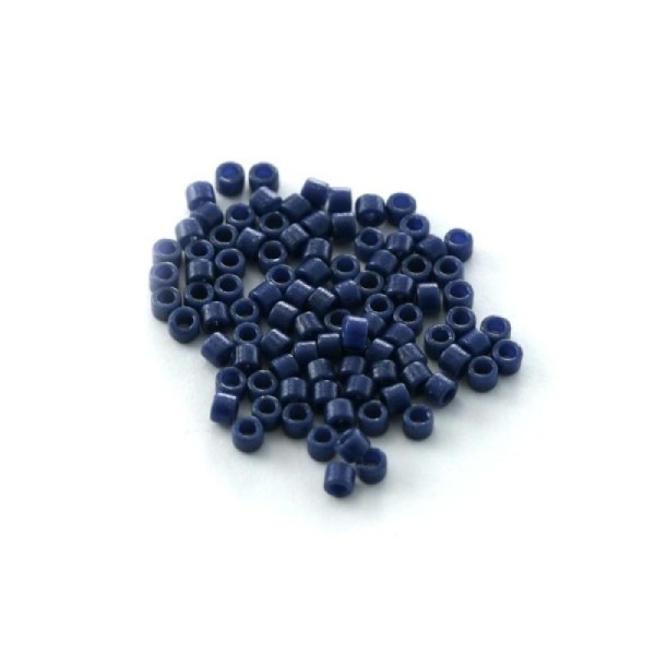 5 G (+/- 875 perles) Délica miyuki 11/0 Bleu Marine Opaque Mat N°2143 - Photo n°1