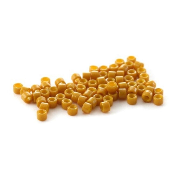 5 G (+/- 875 perles) Délica miyuki 11/0 curry 2106 jaune foncé - Photo n°1