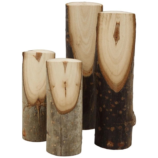 Bouts de bois décoratifs - 8 cm et 12 cm - 4 pcs - Photo n°1