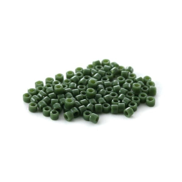 5 G (+/- 875 perles) Délica miyuki 11/0 n°1135 vert kaki olive - Photo n°1