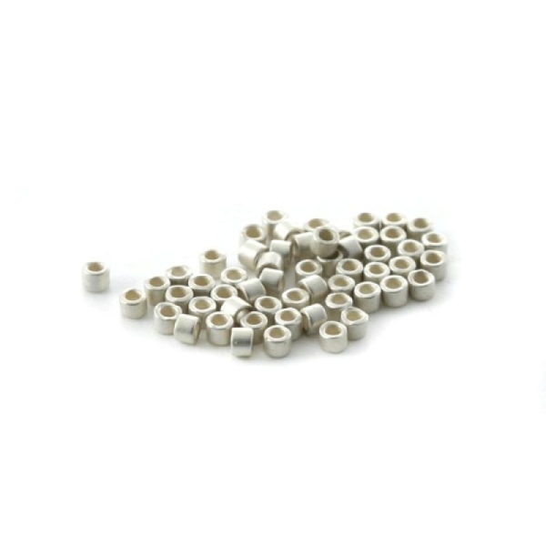 5 G (+/- 875 perles) Délica miyuki 11/0 n°1151 argenté mat argent - Photo n°1