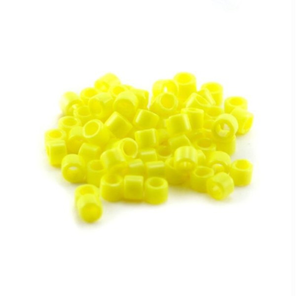 5 G (+/- 875 perles) Délica miyuki 11/0 n°721 jaune opaque - Photo n°1
