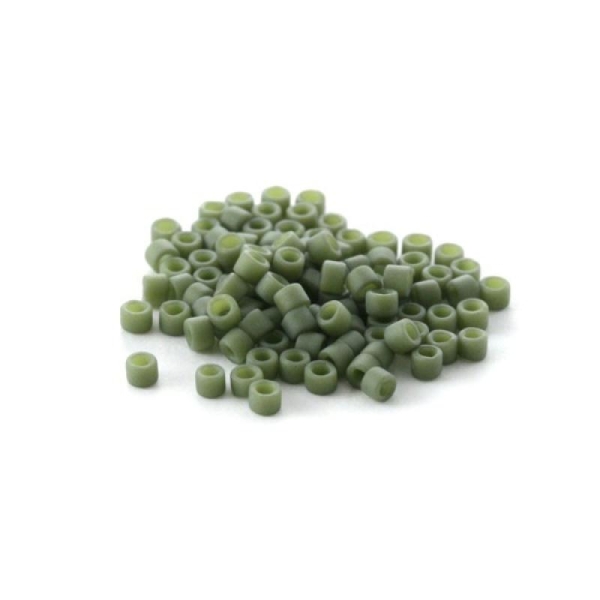5 G (+/- 875 perles) Délica miyuki 11/0 vert olive mat 391 kaki - Photo n°1