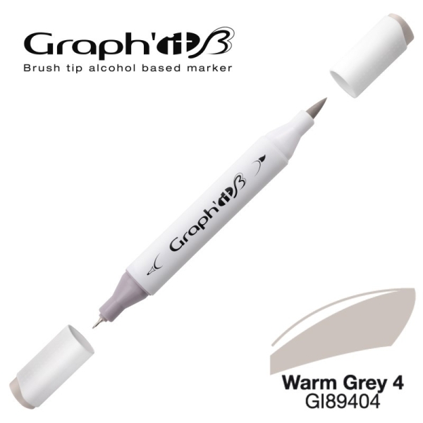 Graph'it brush marqueur à alcool 9404 - Warm grey 4 - Photo n°1