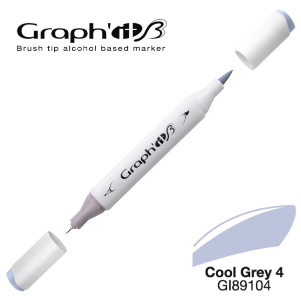Graph'it brush marqueur à alcool 9104 - Cool grey 4 - Photo n°1