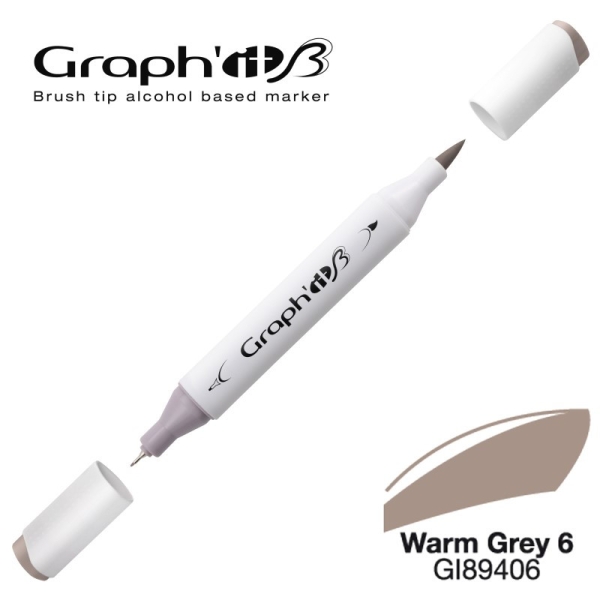 Graph'it brush marqueur à alcool 9406 - Warm grey 6 - Photo n°1