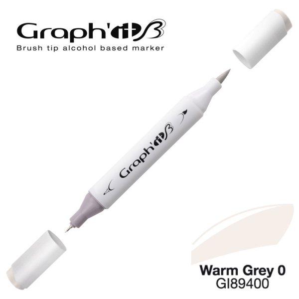 Graph'it brush marqueur à alcool 9400 - Warm grey 0 - Photo n°1
