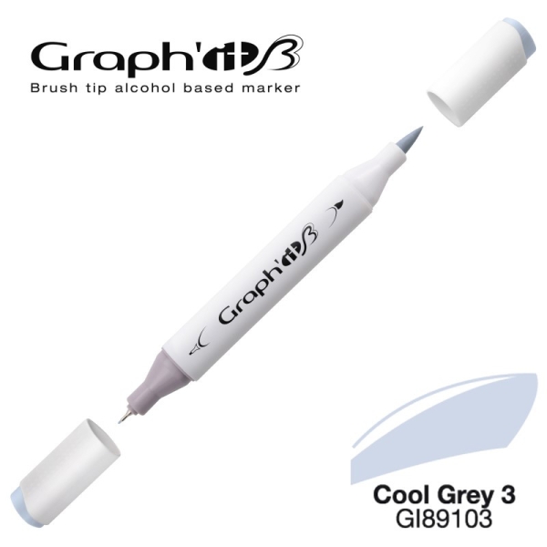 Graph'it brush marqueur à alcool 9103 - Cool grey 3 - Photo n°1